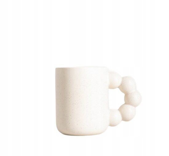 Кружка BERO с бусинами, кремовая в крапинку, 0,3 л